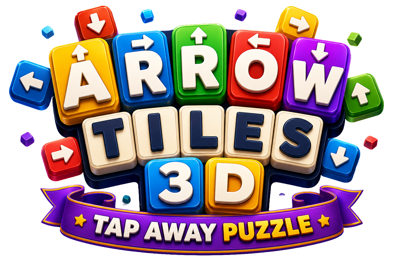Arrow Tiles 3D Game Logo